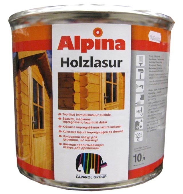 Фото: Пропитывающая лазурь торговой марки Alpina
