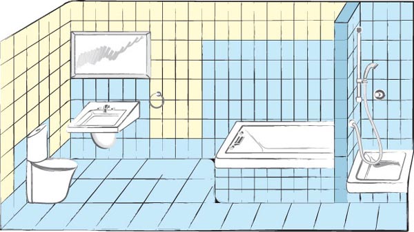 Фото: Основные места в ванной нуждающиеся в качественной защите
